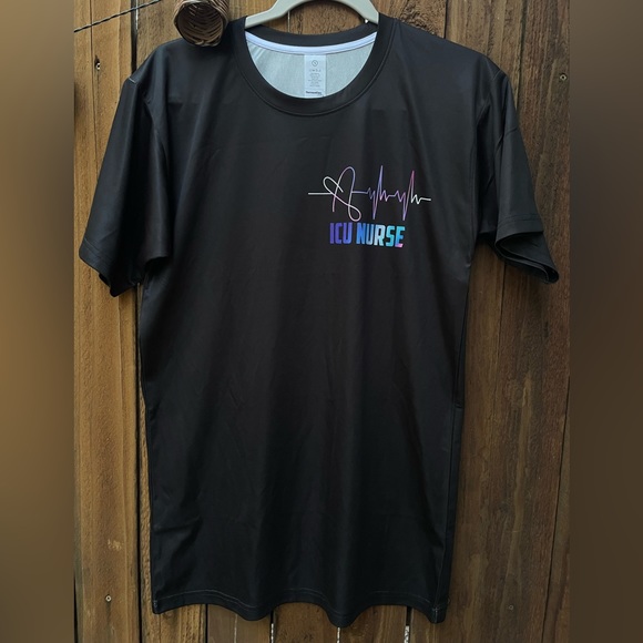 2🍒/$36~ICU Nurse Multi Colored Caduceus Logo Shirt~Small - Picture 6 of 10